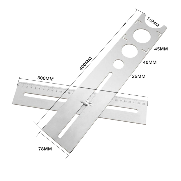 Adjustable Drilling Locator Ruler