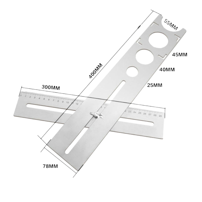 Adjustable Drilling Locator Ruler